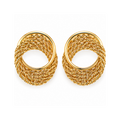 Golden Wave Hoops Oorbellen