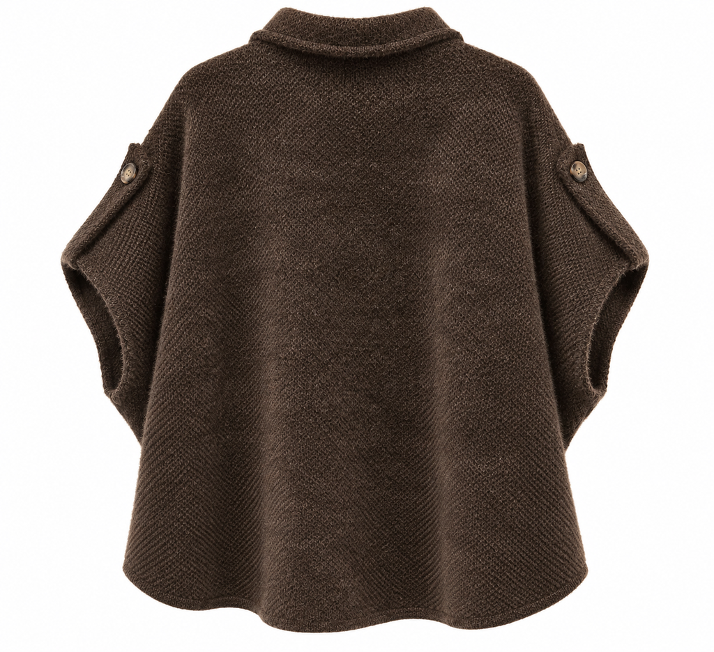 Knit Cape Brown