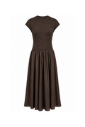 Selena Midi Jurk Brown