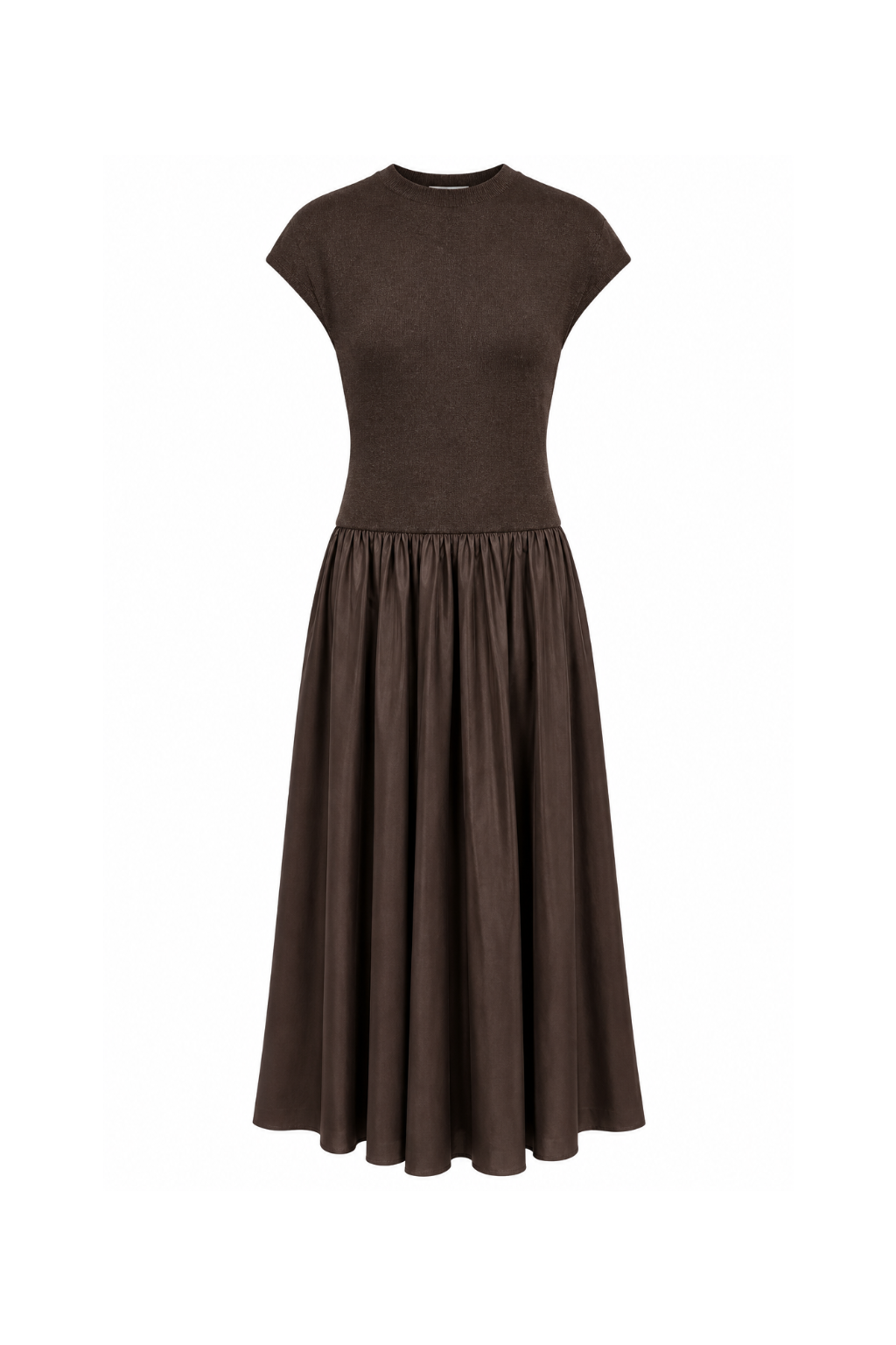 Selena Midi Jurk Brown