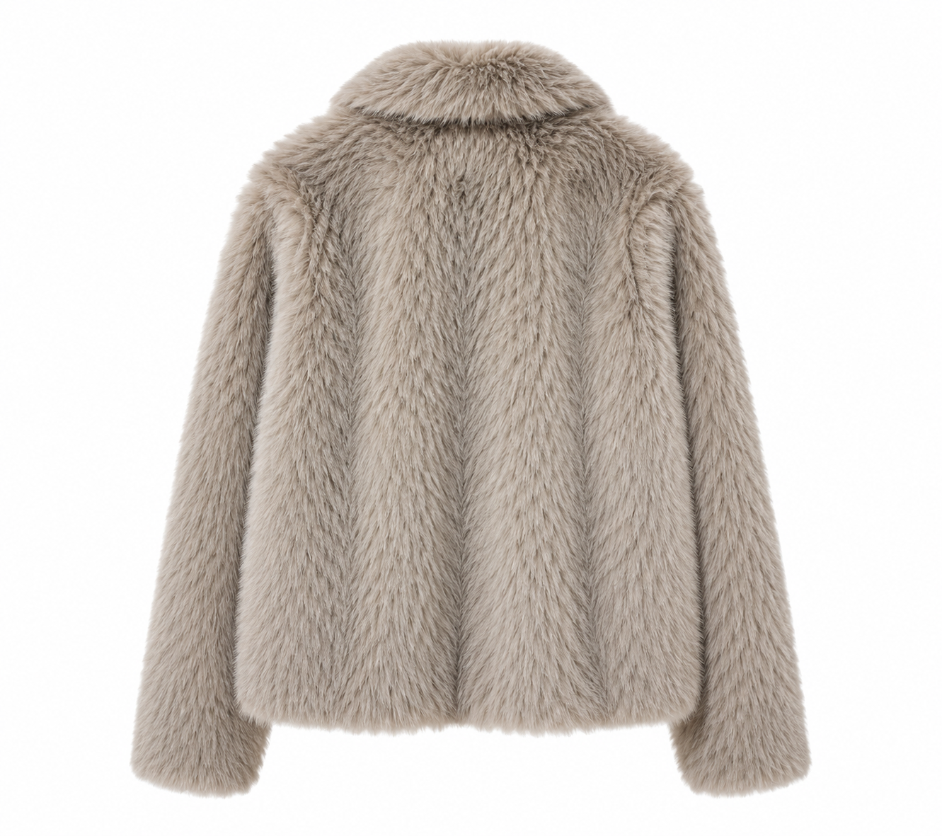 Jacket faux fur camel