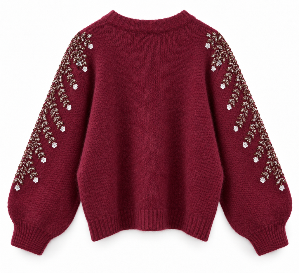 Knit Bordeaux Silver