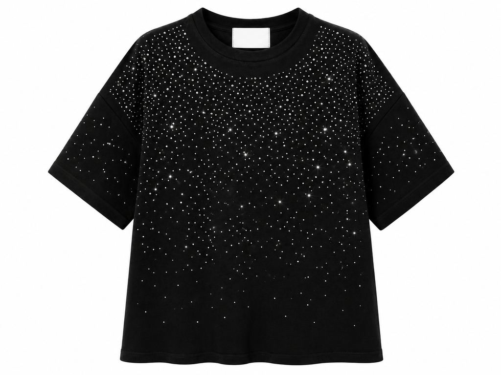 T-Shirt strass black