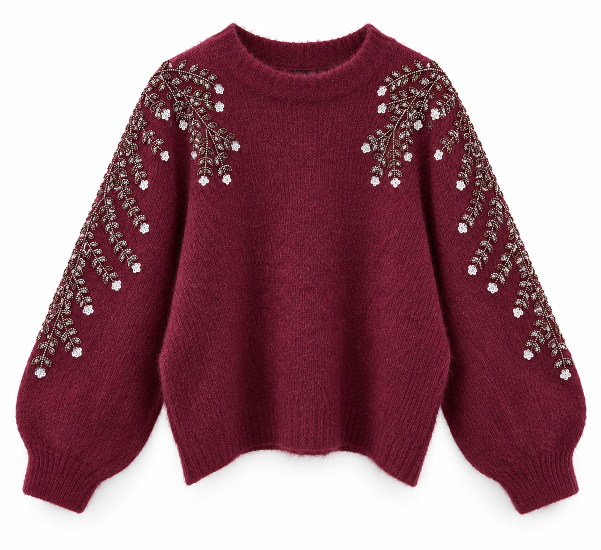 Knit Bordeaux Silver