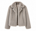 Jacket faux fur camel