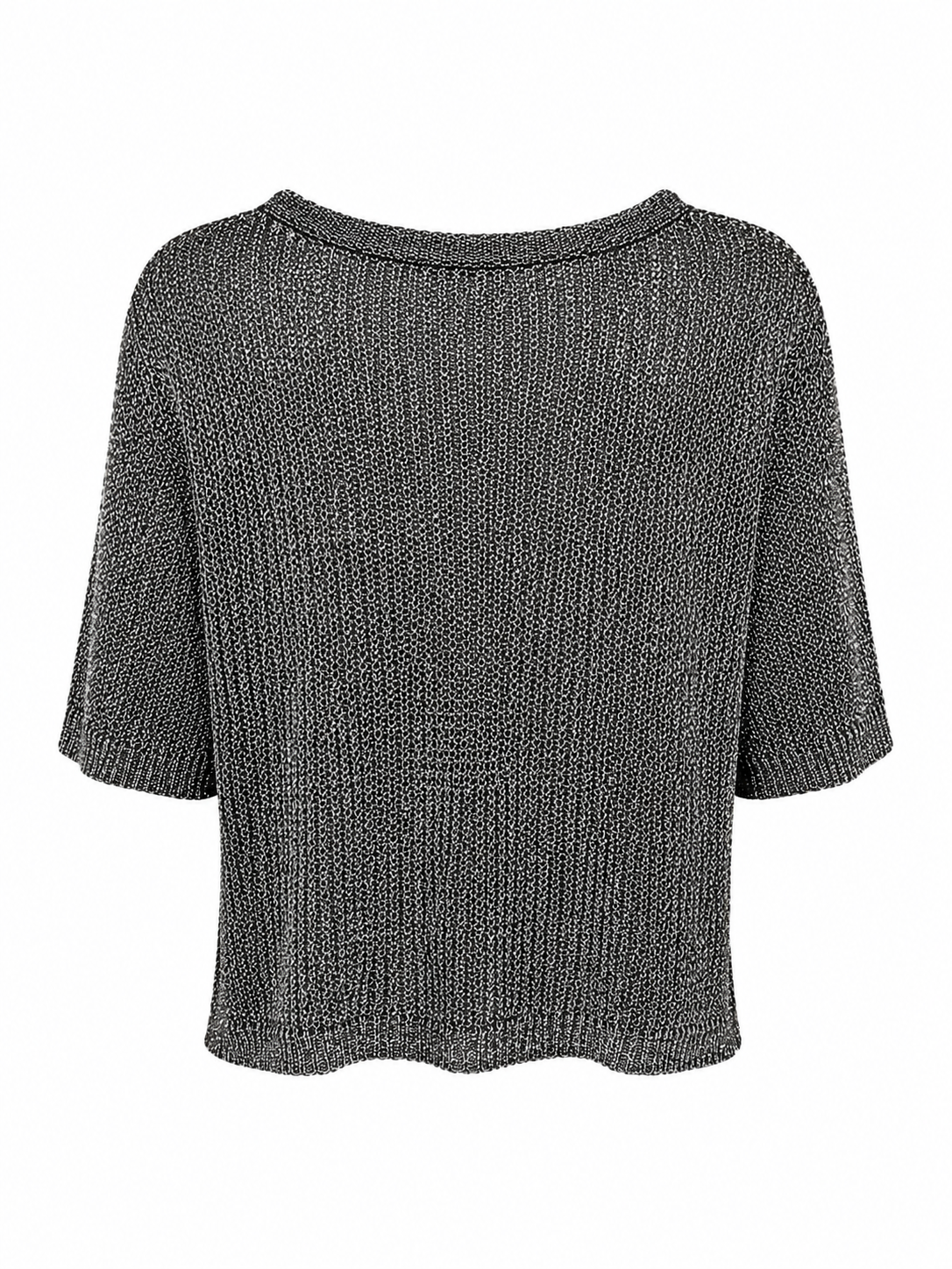 Metallic Knit Top – Zilvergrijs