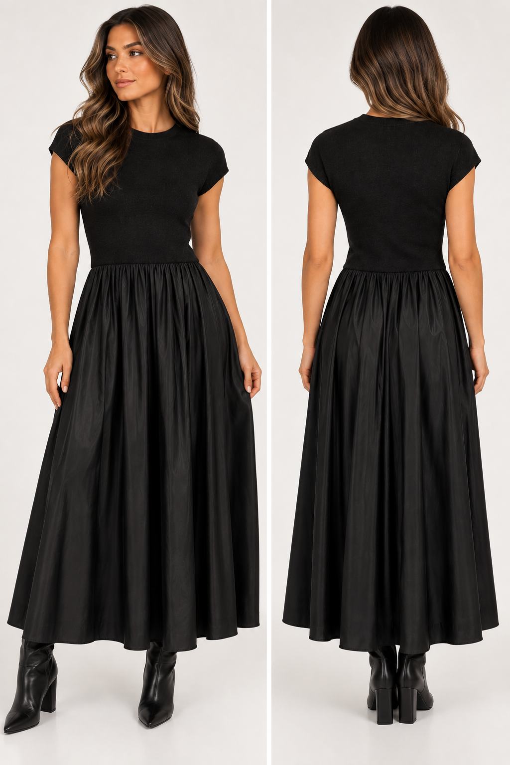 Selena Midi Jurk Zwart