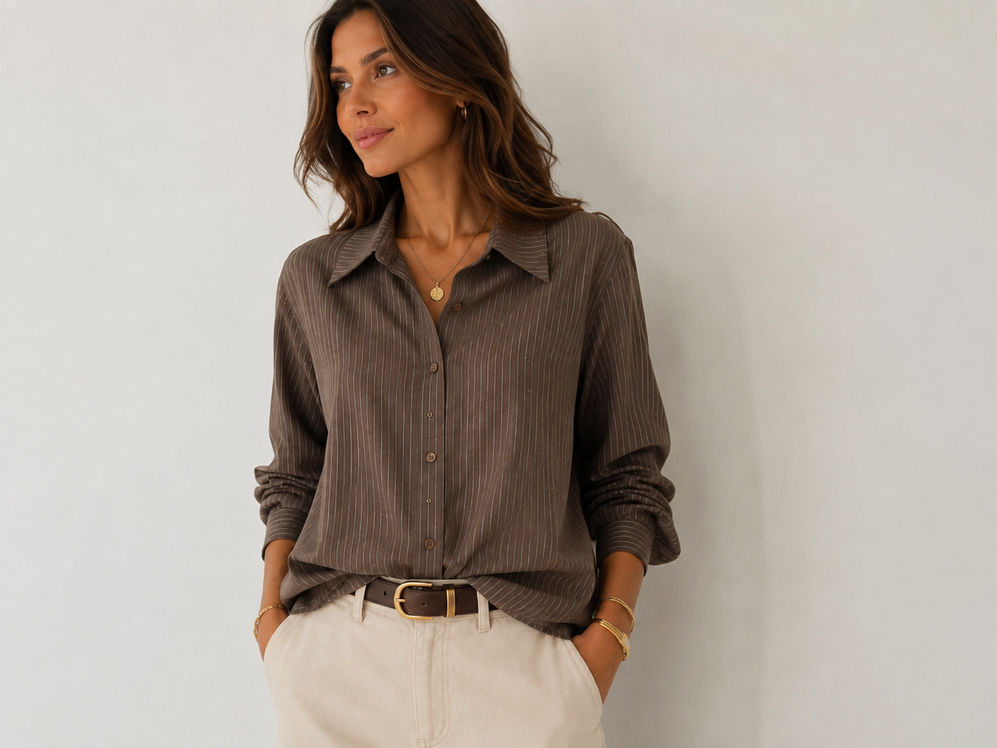 Blouse Eva Sparkle Brown
