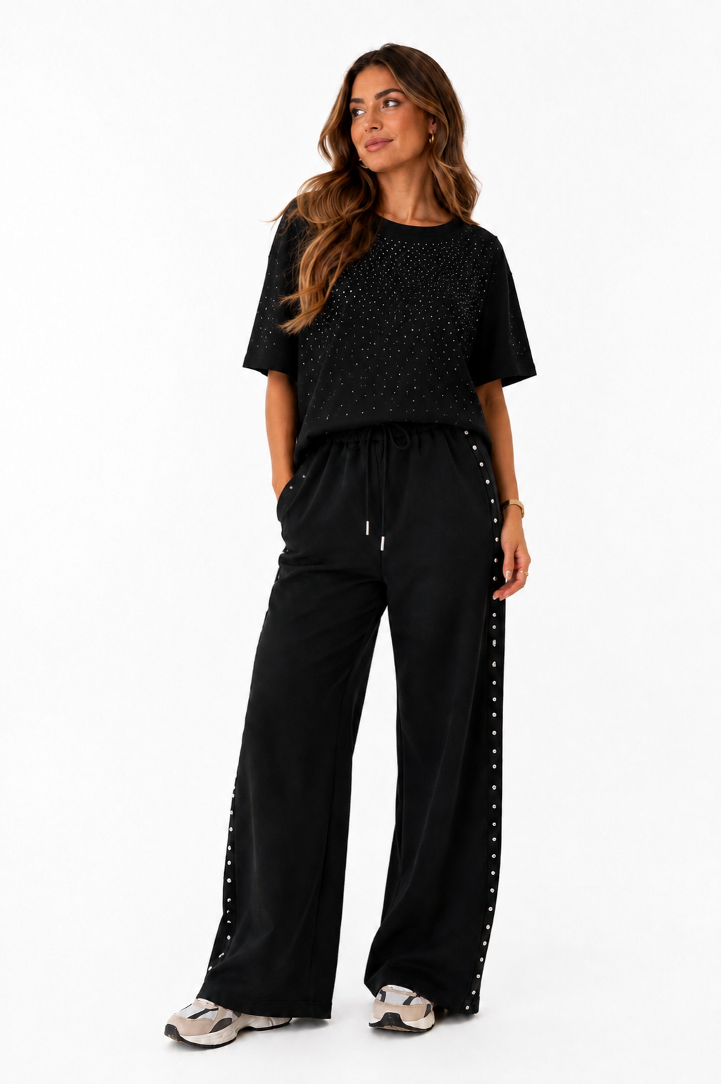 T-Shirt strass black
