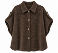 Knit Cape Brown