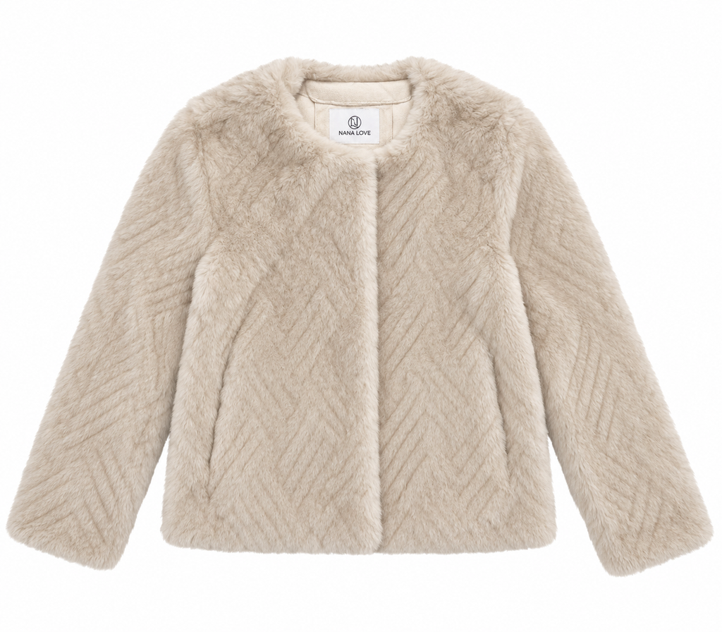 Nola Teddy Jacket – Beige
