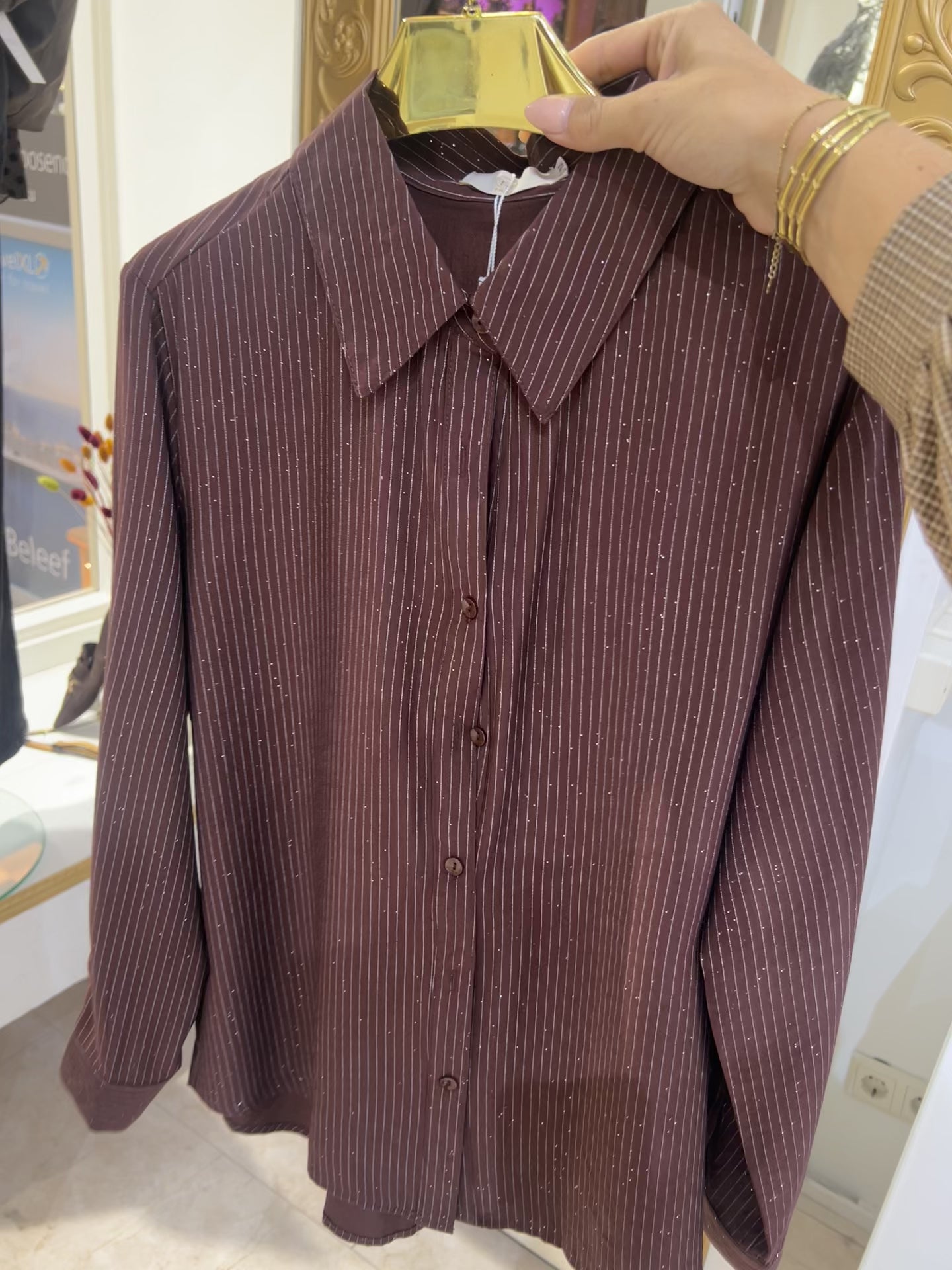 Blouse Eva Sparkle bordeaux
